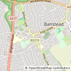 Map of Banstead, Surrey
