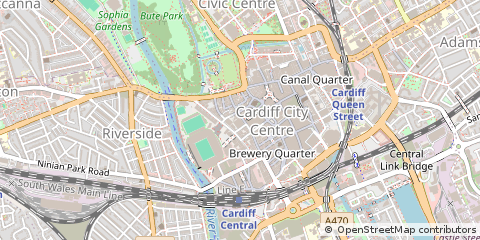 Map of Cardiff
