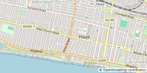 Map of Hove, East Sussex