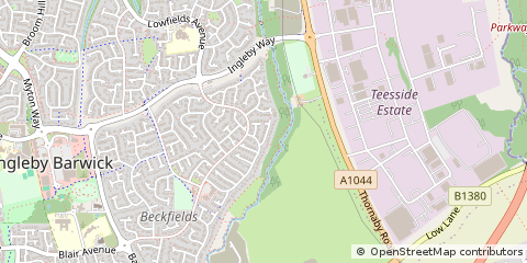 Map of Stockton-on-Tees, Durham