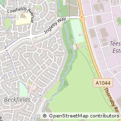 Map of Stockton-on-Tees, Durham