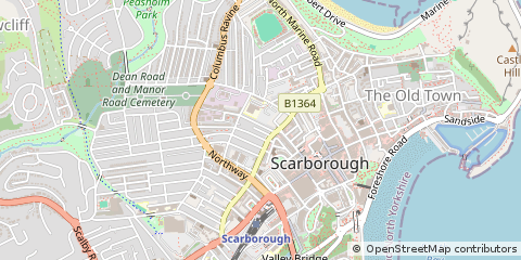 Map of Scarborough, North Yorkshire