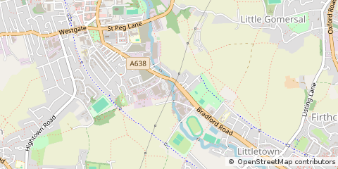 Map of Cleckheaton, West Yorkshire