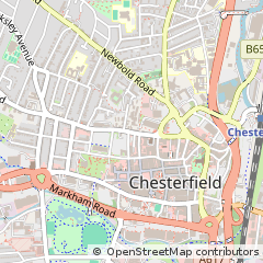 Map of Chesterfield, Derbyshire