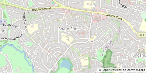 Map of Birmingham, West Midlands