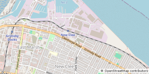 Map of Grimsby, N E Lincolnshire