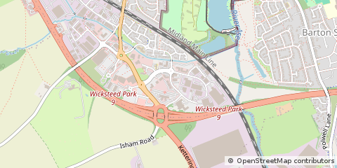 Map of Kettering, Northamptonshire