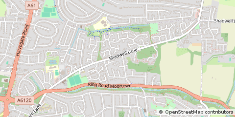 Map of Leeds, West Yorkshire