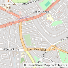 Map of Birmingham, West Midlands