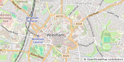 Map of Wrexham