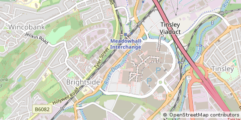 Map of South Yorkshire
