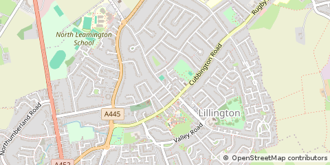 Map of Lillington, Leamington SPA, Warwickshire