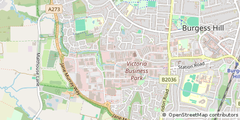 Map of Burgess Hill, West Sussex