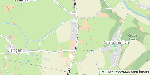 Map of Bridgend, Vale of Glamorgan