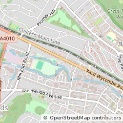 Map of High Wycombe, Buckinghamshire