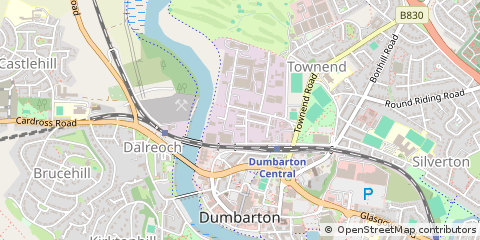 Map of Dumbarton, West Dunbartonshire