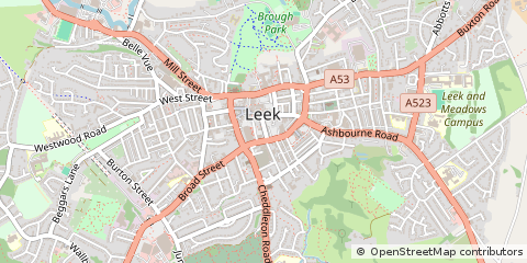 Map of Macclesfield, Cheshire