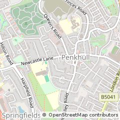 Map of Penkhull, Staffordshire