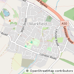 Map of Markfield, Leicestershire