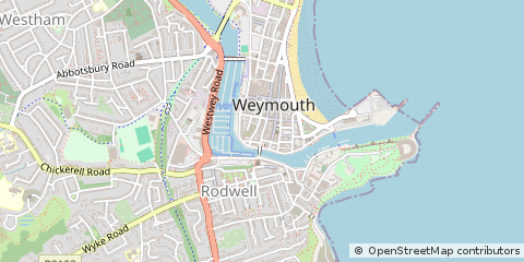 Map of Weymouth, Dorset
