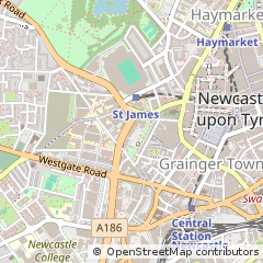 Map of Newcastle Upon Tyne