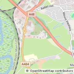 Map of Carmarthen