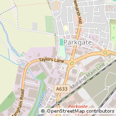 Map of Rotherham, South Yorkshire