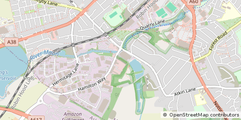 Map of Mansfield, Nottinghamshire