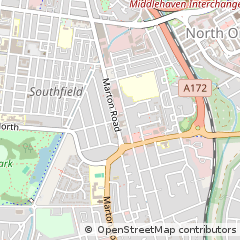Map of Middlesbrough, Cleveland