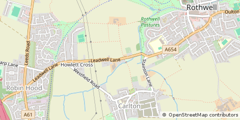 Map of Leeds, West Yorkshire