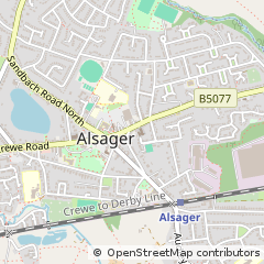 Map of Alsager, Stoke-on-Trent