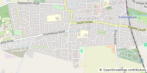 Map of Cottingham, E Yorkshire