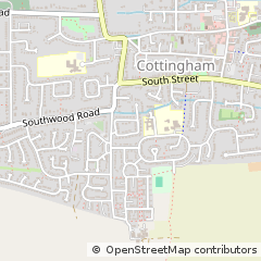 Map of Cottingham, E Yorkshire