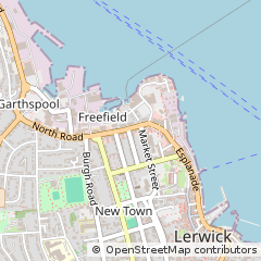 Map of Lerwick, Shetland Isles