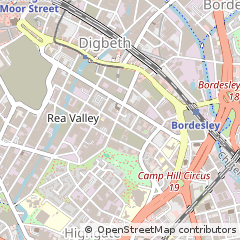Map of Birmingham, West Midlands