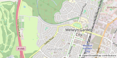 Map of Welwyn Garden City, Hertfordshire