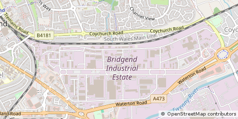 Map of Bridgend