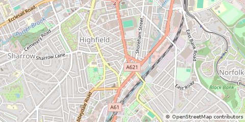 Map of Sheffield
