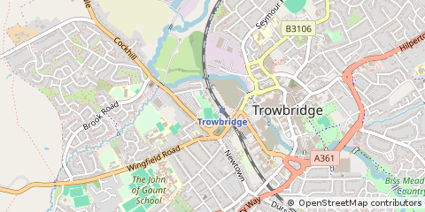 Map of Trowbridge, Wiltshire