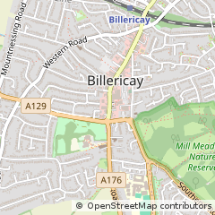 Map of Billericay, Essex