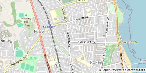 Map of Sunderland, Tyne & Wear