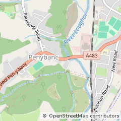 Map of Ammanford, Carmarthenshire