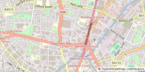 Map of Birmingham, West Midlands