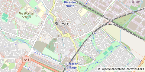 Map of Bicester, Oxon
