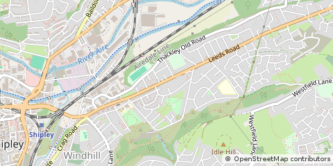 Map of Shipley, West Yorkshire