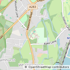 Map of Milford, Surrey