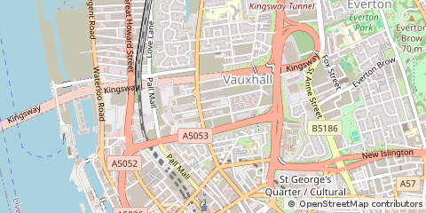 Map of Liverpool, Merseyside