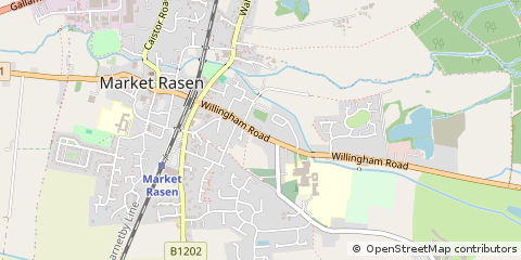 Map of Market Rasen, Lincolnshire