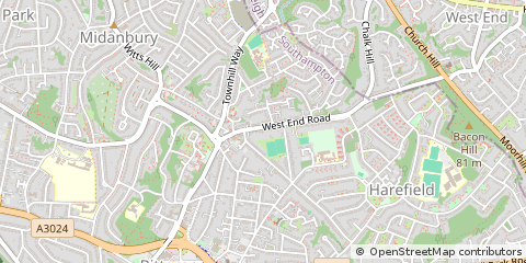Map of Southampton, Hampshire