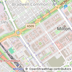 Map of Milton Keynes, Buckinghamshire